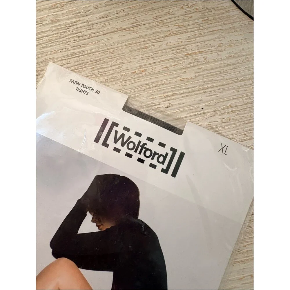 NWT Wolford Satin Touch 20 Size XL Steel Gray Retail $55